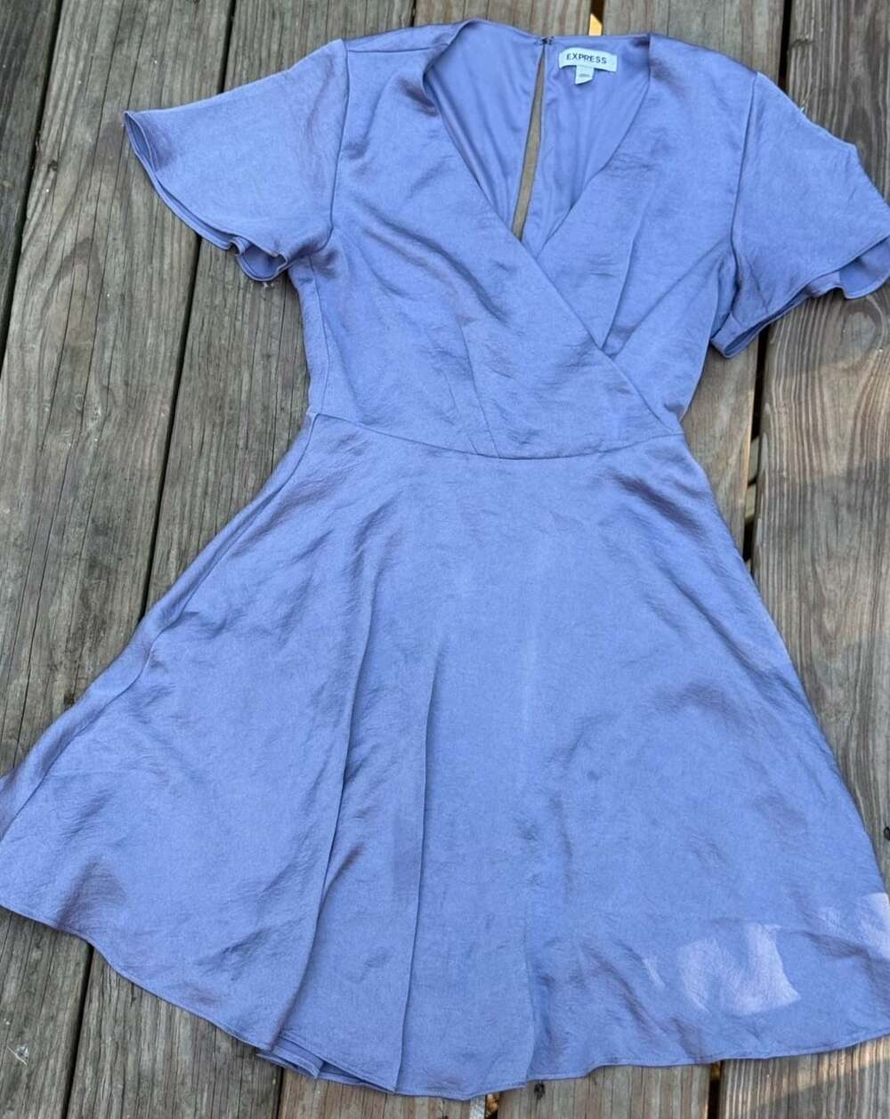 Express Blue Satin Dress Size 00